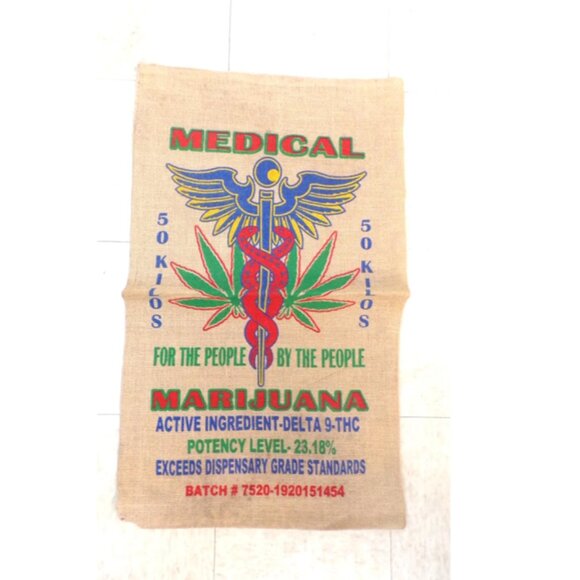 Medical Novelty Burlap Bag - Picture 1 of 3